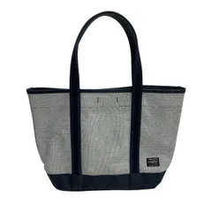 PORTER/PORTER GIRL/ポーターガール/ボーイフレンドトート/トートバッグ/ネイビー×グレー/Mサイズ/レディース/FE0148