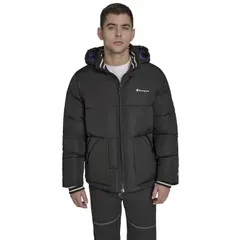 チャンピオン メンズ アウター ジャケット・ブルゾン キルティング Mens Champion Quilted Hooded Puffer Jacket Black ブラック