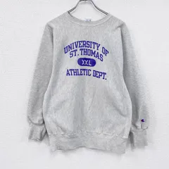 古着 used　90s　Champion　チャンピオン　リバースウィーブ　スウェット/トレーナー　刺繍タグ　霜降りグレー　XLサイズ