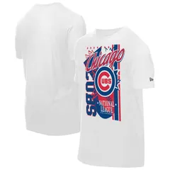 ニューエラ メンズ トップス Tシャツ グラフィック Mens New Era White Chicago Cubs Bigraphic Domestic TShirt Cub White ホワイト