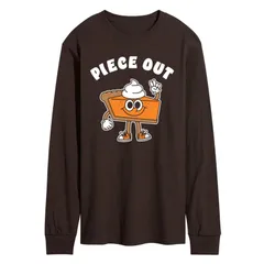 アニメキャラクター メンズ トップス Tシャツ グラフィック Licensed Character Mens Piece Out Pumpkin Pie Long Sleeve Graphic Tee Dark Brown ブラウン