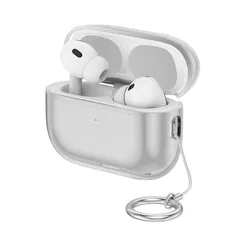 【新品】 AirPods Pro2 ケース エアーポッズプロ2 専用 AirPods Pro 第2/1世代 2023/2022/2019 用 ワイヤレス充電 TPU素材 防水防塵 分離式 カラビナ付き 軽量小型 保護カバー キズ防止 スリム 紛失防止 柔ら 1