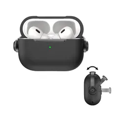 【新品】 HEIGKOIK AirPods Pro 第3世代 ケース 2025年発売 エアポッズプロ3 カバー TPU 黄変防止 ロック付き LEDインジケーター可視 耐衝撃 落下防止 カラビナ付き 携帯便利 スタンド機能 ワイヤレス充電対応 おしゃれ か 0