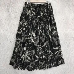 emi+ エミプラス 花柄 フレア ロング スカート ブラック Fサイズ 〇□☆のサムネイル