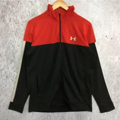 UNDER ARMOURUA  アンダーアーマー SPORTSTYLE PIQUE トラックジャケット レッド ブラック LGサイズ □□☆
