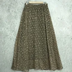 khaju カージュ フラワー プリント ロング スカート ブラック 〇□☆のサムネイル
