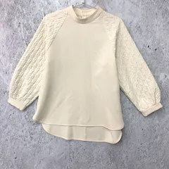 COUP DE CHANCE クードシャンス 袖 切り替え プルオーバー ホワイト 38サイズ 〇◇