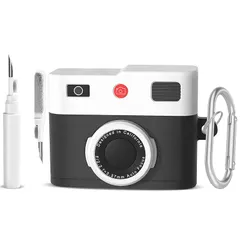 【新品】 YCJDP ワイヤレスイヤホン 保護カバー for AirPods Pro 3 用 ケース バッグ シリコン素材 防水・耐油性 耐衝撃 装着充電可能 落下防止 キズ防止 耐衝撃 クリーニングブラシが付 (レトロブラック)