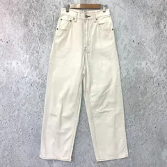 AZUL BY MOUSSY アズールバイマウジー HIGH WAIST DENIM WIDE ３ オフホワイト Sサイズ 〇□☆