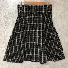 MAJESTIC LEGON マジェスティック レゴン バックレースアップ ひざ丈 スカート ブラック Mサイズ 〇□☆