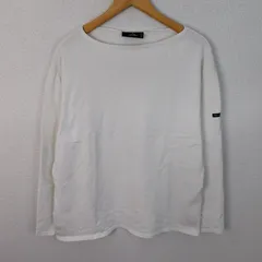 SAINT JAMES セントジェームス ウェッソン バスクシャツ ホワイト Lサイズ レディース 古着 アメカジ クラシック