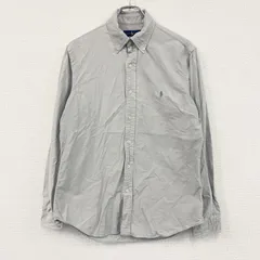 古着 used　Ralph Lauan　ラルフローレン　長袖シャツ　ボタンダウンシャツ　グレー　Mサイズ
