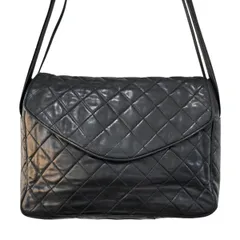 CHANEL シャネル マトラッセ ココマーク ココマークプレート フリンジショルダーストラップ レザーショルダーバッグ ブラック T2602-k151