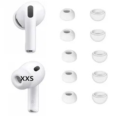 【新品】 A-Pcas イヤーピース AirPod Pro 第3世代対応 シリコン製 イヤホンカバー イヤーチップ 5ペア入り 柔らかい 快適 収納ケース付き XXSサイズ 5ペアセット ホワイト 9325pwXXS
