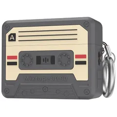 【新品】 TRONWIN AirPods Pro 3 ケース - 2025年モデル レトロなカセットテープデザイン シリコン製カバー Apple AirPods Pro 第3世代 専用 男女兼用 (ディープグレー) 1