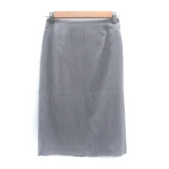 ナチュラルビューティーベーシック NATURAL BEAUTY BASIC タイトスカート ミモレ丈 XS グレー /HO46