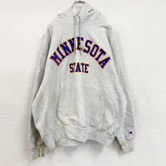 古着 used　00s　Champion　チャンピオン　リバースウィーブ　スウェットパーカー/フーディー　霜降りグレー　XLサイズ