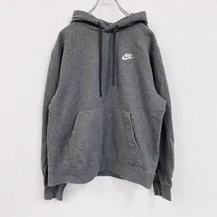 古着 used　NIKE　ナイキ　スウェットパーカー/フーディー　スウッシュ　灰色　グレー　Mサイズ