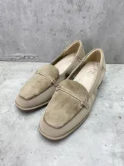 美品 fitfit フィットフィット 撥水ソフトストレッチモカシン ビット付 ファー 異素材 シューズ きれいめ size23.5cm/ライトシナモン ■■ レディース