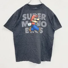 古着 used　SUPER MARIO　スーパーマリオ　半袖プリントTシャツ　灰色　グレー　Mサイズ
