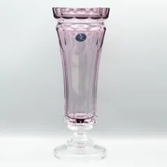 ELBE crystal エルベクリスタル 大型フラワーベース 約33cm パープル 花瓶 ハンガリー製 インテリア 44898 41170/26V M2602-t041