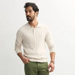 ソノマ メンズ アウター ニット・セーター ポロシャツ Mensonoma Goods For Life Long Sleeve Sweater Poloat Heather ヘザーのサムネイル