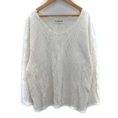 レイビームス Ray Beams カットソー 長袖 ニット風 白 ホワイト /SM20