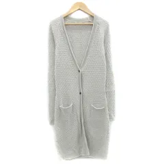 デプレ DES PRES トゥモローランド カーディガン ロング丈 Vネック ウール 1 ライトグレー /YM1