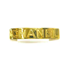【Bランク】　CHANEL    シャネル　バレッタ　髪留め　ヘアアクセサリー　ゴールドカラー　ロゴ　（58319）