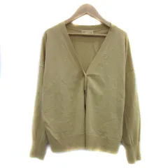 ナノユニバース nano universe ニットカーディガン ミドル丈 Vネック 無地 F ベージュ /YS18