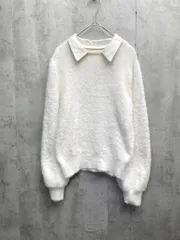 美品 PROPORTION BODY DRESSING プロポーションボディドレッシング 襟付きフェザーニット セーター sizeM/白 ■◇ レディース