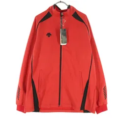 DESCENTE デサント ワンポイントロゴ バイカラー 長袖 ジップジャケット L レッド メンズ 古着のサムネイル