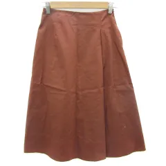 エムズセレクト m’s select フレアスカート ロング丈 34 XS レッドブラウン 赤茶 /YM42のサムネイル