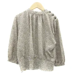 レイカズン Ray cassin ブラウス シャツ 七分袖 バンドカラー 花柄 F ホワイト 白 イエロー 黄色 /YM28のサムネイル