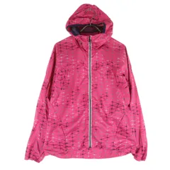 adidas アディダス 幾何学模様 長袖 ウインドブレーカー M ピンク レディース 古着