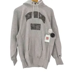 チャンピオン Champion 90S USA製 刺繍タグ アクリル8％ レーヨン3％ 混紡 REVERSE WEAVE NEW ORLEANS SAINTS 2段 プリント プルオーバー パーカー メンズ import：XL 