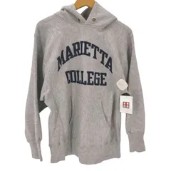 チャンピオン Champion USA製 トリコタグ アクリル8％ レーヨン3％ 混紡 REVERSE WEAVE MARIETTA COLLEGE 2段 プリント プルオーバー パーカー メンズ import：L 