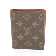 極美品 ルイヴィトン モノグラム レザー カードケース 名刺入れ 二つ折り 財布 コンパクト ウォレット メンズ REE DS48-8【中古】