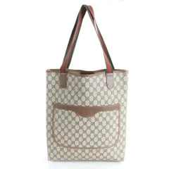 オールド グッチ GG スプリーム シェリー ライン レザー トート バッグ ショルダー ビジネス 通勤 書類鞄 A4 メンズ REE DS60-9【中古】