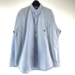 【中古】Supreme 25AW LOOSE FIT FLANNEL OXFORD SHIRT 水色 サイズS シュプリーム[17]