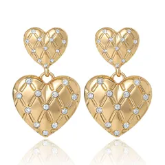 ジューシークチュール レディース アクセサリー ピアス・イヤリング レース Juicy Couture Padlock Heart Key Necklace GoldTone Pav Yellow Gのサムネイル