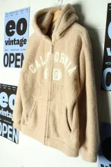 W(M-L) WHO.A.U フーアーユー ジップアップ ウィンドブレーカー アウター ジャケット シープスキン フリース -17CB9