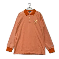 中古 メンズ パーリーゲイツ PEARLY GATES 長袖ポロシャツ 5(L) オレンジ チェック