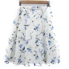 アプワイザーリッシェ Apuweiser-riche フレアスカート ミモレ丈 花柄 1 ホワイト 白 /YM13