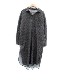 クリアインプレッション CLEAR IMPRESSION musee シャツワンピース 長袖 ロング丈 総柄 F マルチカラー グレー /HO39のサムネイル