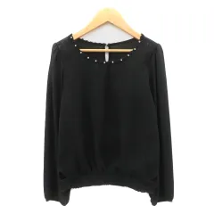 スウィングル Swingle ブラウス カットソー 長袖 S 黒 ブラック /YK24のサムネイル