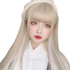ロリータ ウィッグ ロング ゴスロリ ゴルード 前髪ぱっつん--528018 B0B4RXWLDJ