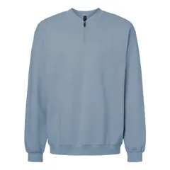 ギルダン メンズ トップス Tシャツ スウェット Gildan Softstyle Midweight 14 Zip Sweatshirt Stone Blue ブルー