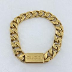 【超美品】グッチ インターロッキングG ゴルメット ブレスレット ゴールド 超美品】グッチ インターロッキングG ゴルメット ブレスレット