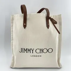 【中古】JIMMY CHOO ロゴトートバッグ アイボリー ジミーチュウ[10]のサムネイル